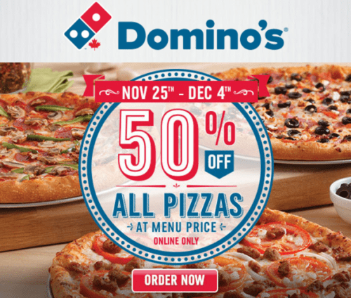 Domino's Pizza Canada Black Friday Deals