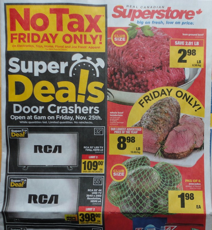 RCSS Real Canadian Superstore Ontario No Tax Black Friday
