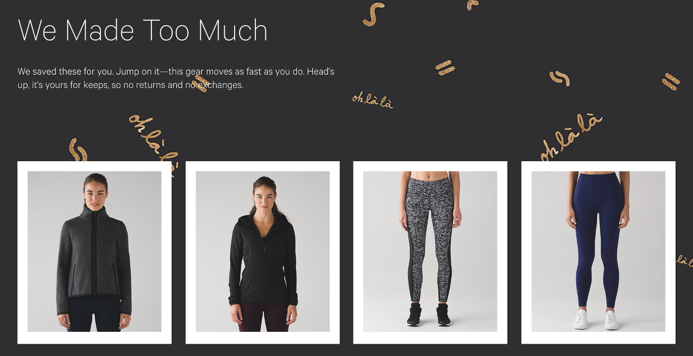 lululemon overstock canada