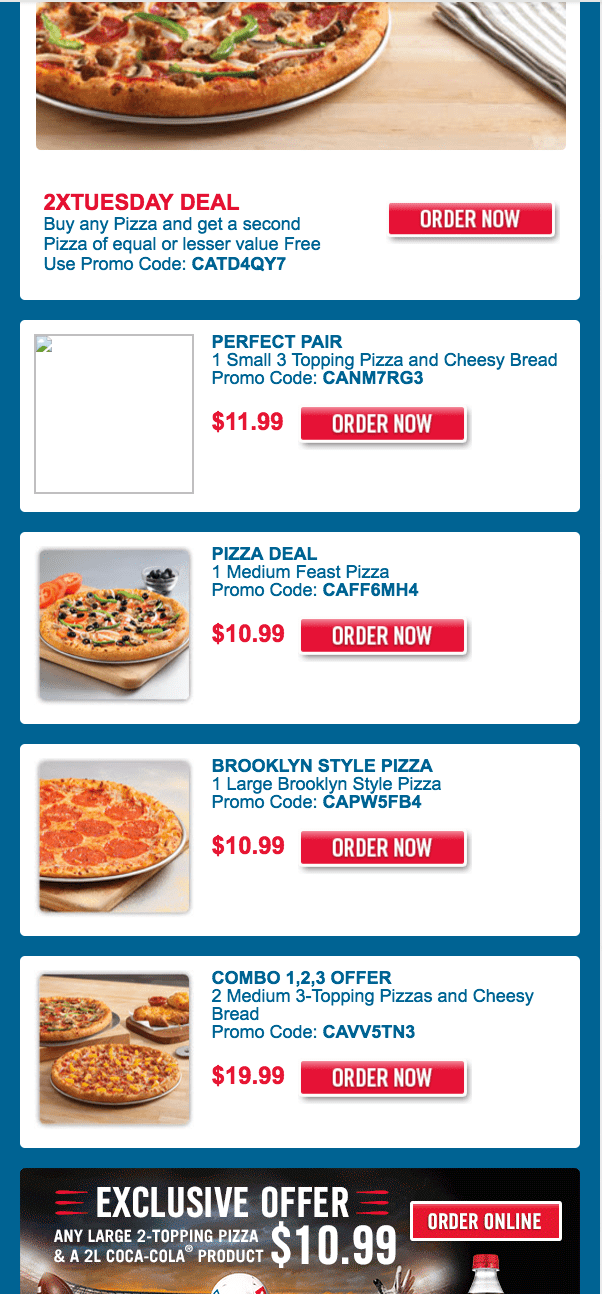 Domino’s Pizza Canada Piece of the Pie Rewards Earn Points Toward FREE