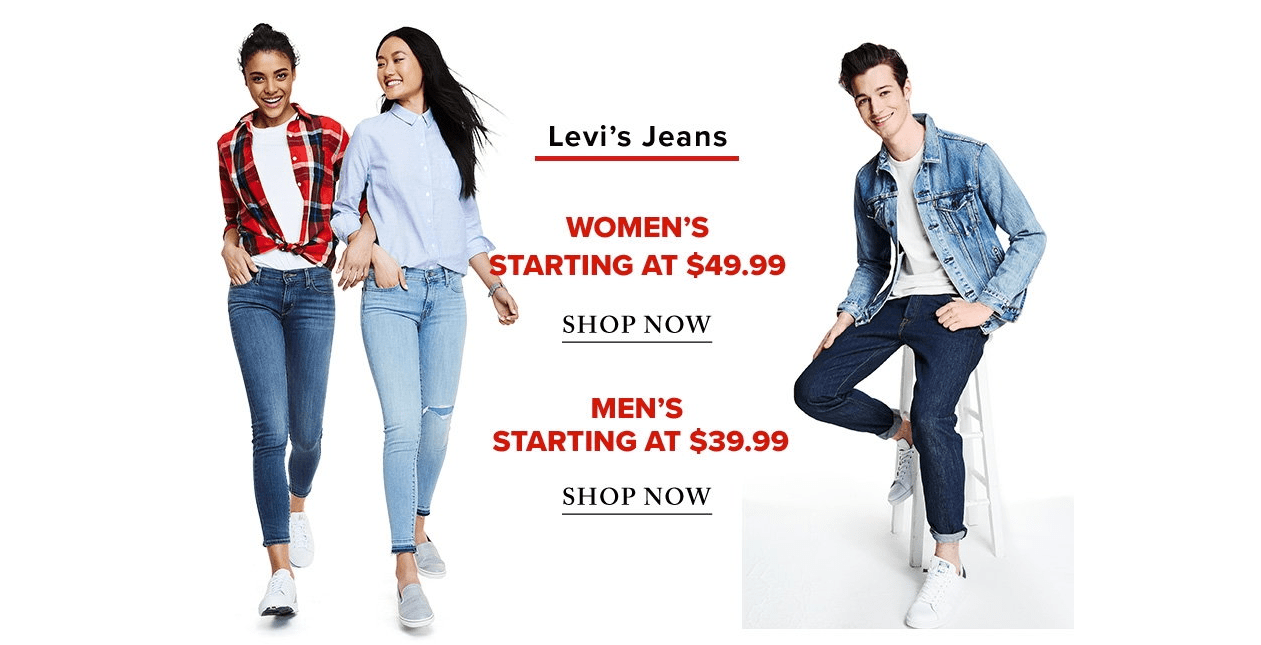 Hudson’s Bay Canada Sale: Levi’s Jeans for Women & Men Starting at Only $39.99 | 0
