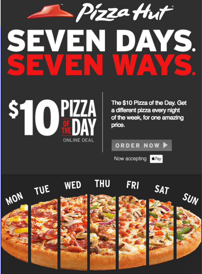 pizza hut canada different offers flyers deals coupons seven offer canadian ways days