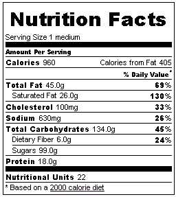 nutritional facts dairy queen buster bar