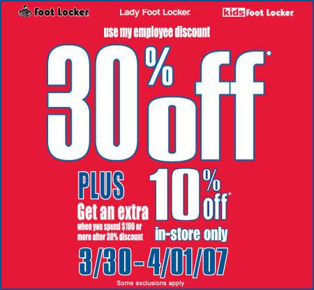 Lady hot sale footlocker coupon