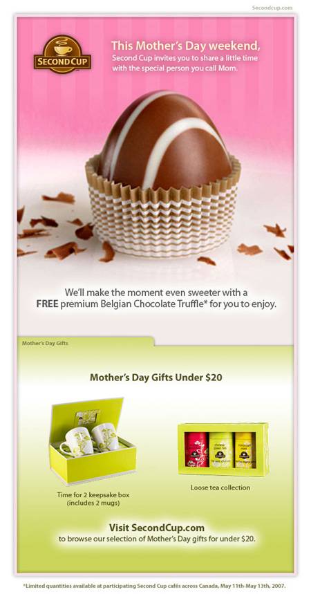 freebies Canada: Second Cup Free Truffle May 11-13