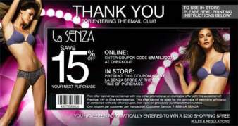 Canadian Coupons: La Senza 15% off Online & In-store