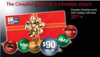 HBC Cineplex Entertainment 2007 Holiday Gift Pack: $32 & Free Shipping