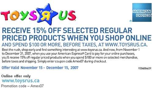 Toys r us shop online promo code