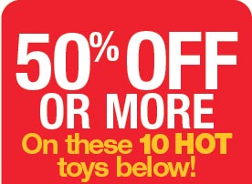 Zellers Canada: 50% off 10 Classic Toys