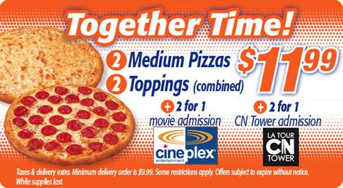 Pizza Pizza Canada, Cineplex & CN Tower Deals