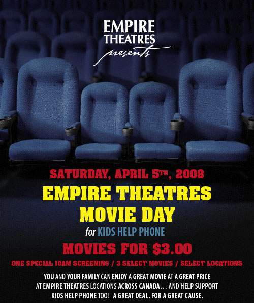 Empire Theatres Movie Day - $3 Movies