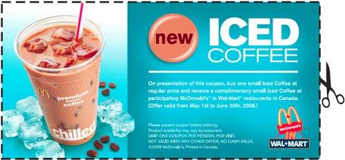 McDonaldâ€™s in Walmart Canada: Buy 1 Iced Coffee Get 1 Free