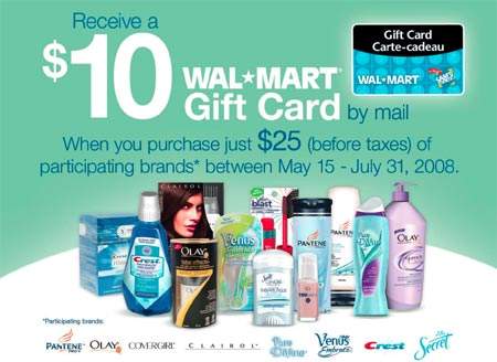 Walmart Canada: $10 Gift Card with $25 Purchase