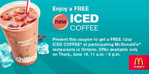 Free Iced Coffee from McDonaldâ€™s Canada