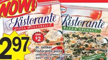 Ristorante Pizza $2.97 at No Frills + Save.ca Coupons