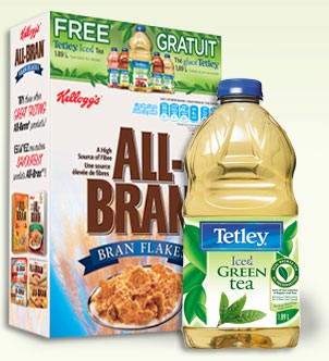 Free 1.89L Bottle of Tetley Iced with Kelloggâ€™s All-Bran Purchase