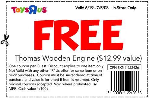 Toys R Us Canada Free Thomas Wooden Engine