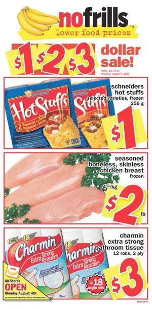 No Frills Flyer: $1, $2 & $3 Sale