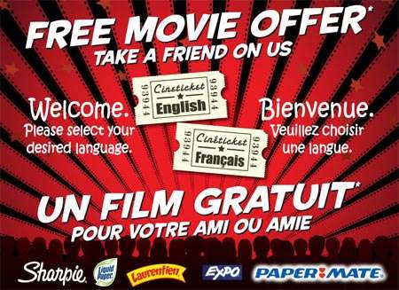 Take A Friend on Us Free Movie Offer Canada