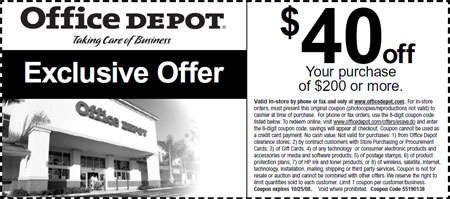 Canadian Coupons: Office Depot Canada $40 off $200 - Canadian Freebies,  Coupons, Deals, Bargains, Flyers, Contests Canada Canadian Freebies, Coupons,  Deals, Bargains, Flyers, Contests Canada