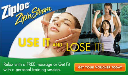 Buy 3 Ziploc Products & Get a Free Massage or Personnal Training Session