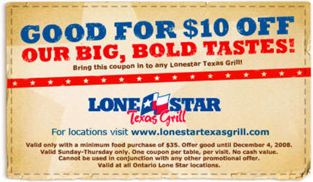Lone Star Texas Grill Ontario Canada