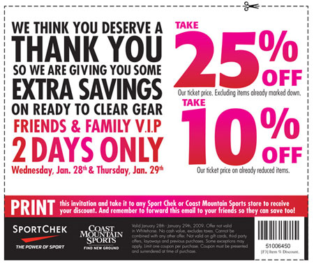 SportChek Canada: Friends and Family VIP Sale - Canadian Freebies ...