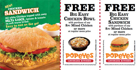 Popeye's Chicken Canada Coupons - Canadian Freebies, Coupons, Deals ...