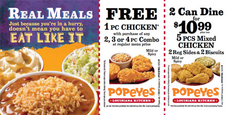 Popeye's Chicken Canada Coupons