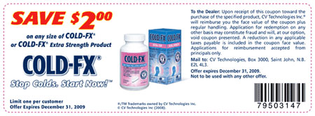 Cold-FX Coupons Canada