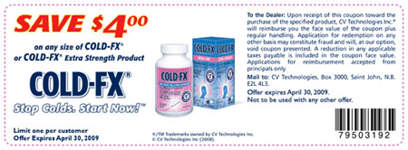 Cold-FX Coupons Canada