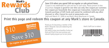 Mark's Work Wearhouse Canada Coupon