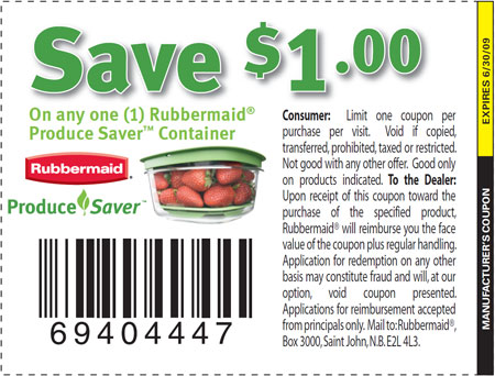 Rubbermaid Canada Coupon