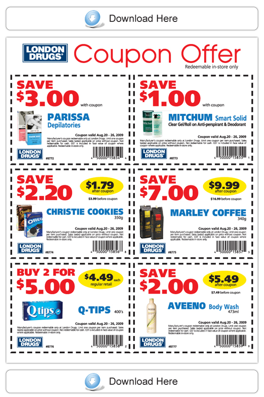 Canada's London Drugs Online Coupons for August 2026, 2009 Canadian Freebies, Coupons, Deals