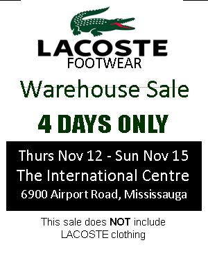 lacoste warehouse sale 2018