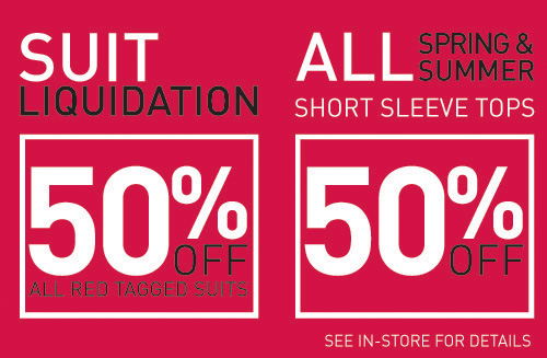 Canadian Deals - Tip Top Tailors: 50% Off Summer Sale And Short Sleeved ...