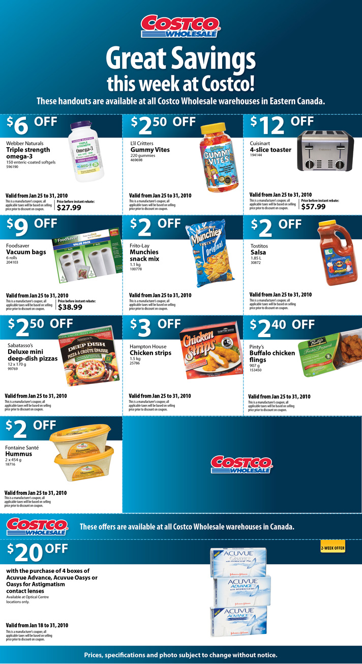 Canadian Coupons Costco Instant Savings Coupons Valid Jan 25 31 Canadian Coupons Costco Instant Savings Coupons Valid Jan 25 31