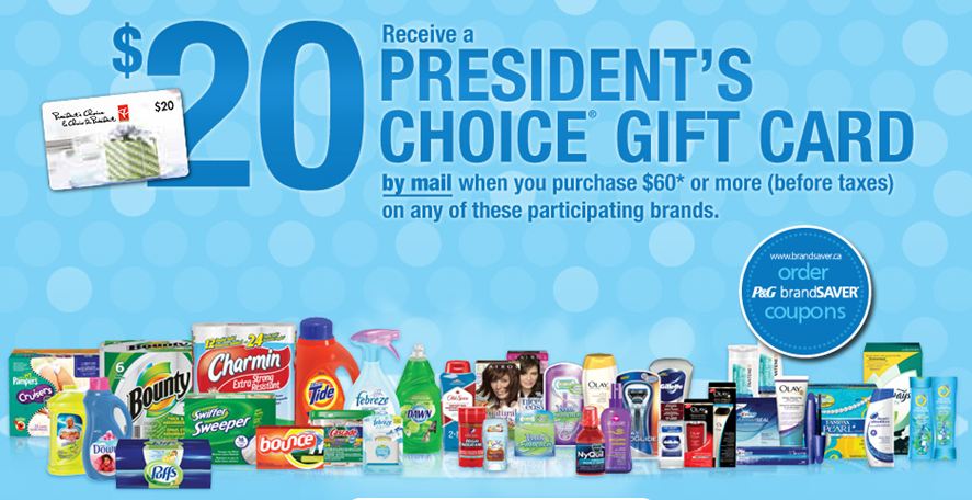 Presidents Choice Canada Free 20 Gift Card When You