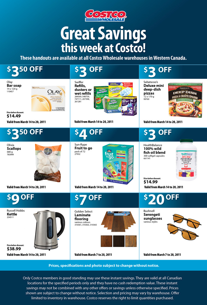 Costco Canada Coupons East & West March 1420 Canadian Freebies