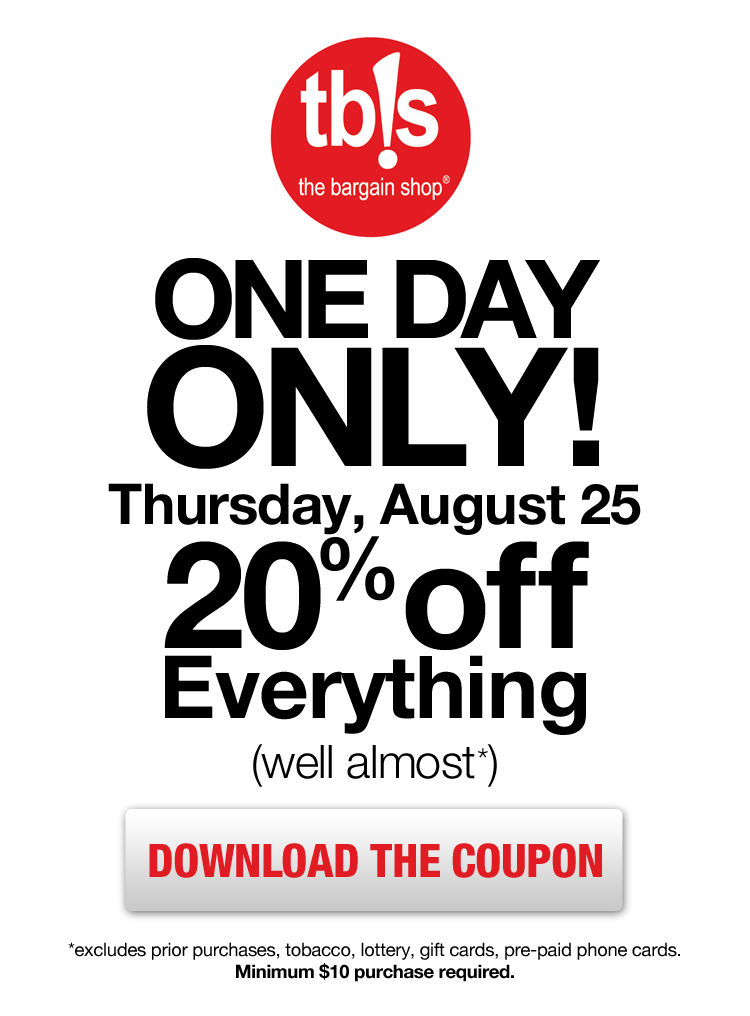 The Bargain Shop Canada 1 Day Sale Canadian Freebies, Coupons, Deals