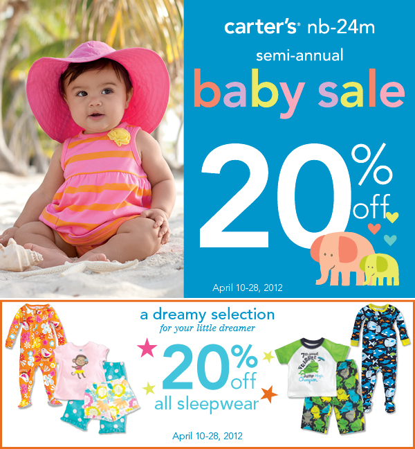 Carter's Canada SemiAnnual Baby Sale Canadian Freebies, Coupons