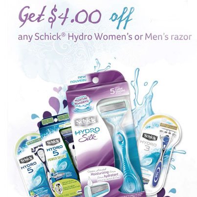 Canadian Coupons: Save $4 on Schick Hydro Silk & Schick Hydro Razors ...