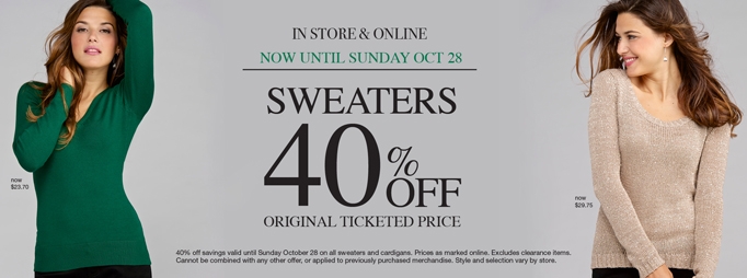 Ricki's Canada: Save 40% On All Sweaters In Store and Online Until ...
