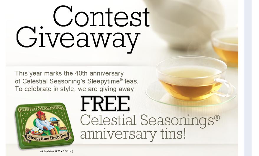 Canadian Freebies: Celestial Seasoning Tea Anniversary Tin + Four ...