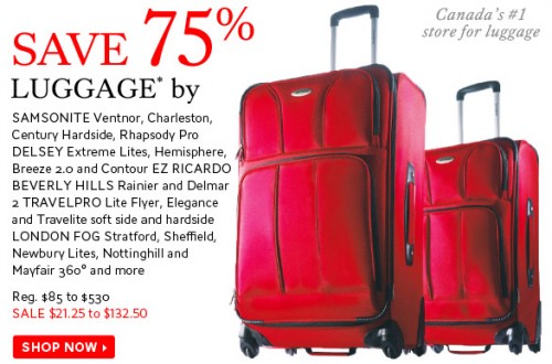 bay days luggage sale