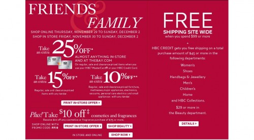 The Bay Friends & Family Sale *Printable Coupon & Promo Code