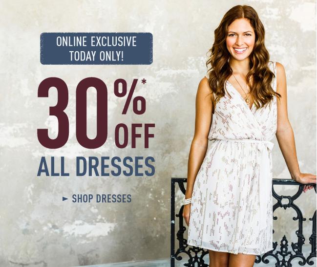 Bootlegger Canada: 30% Off Dresses & 30% Off Men's Shirts Today Only ...