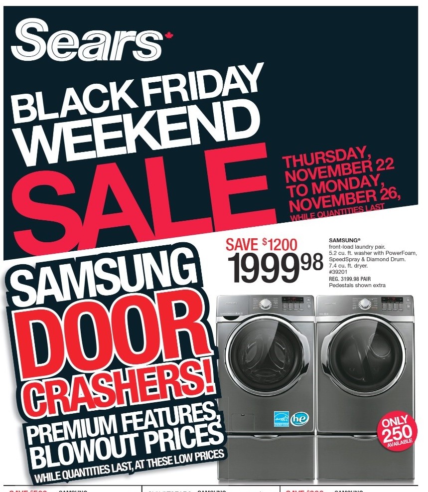 Sears Canada Black Friday 2012 Flyer | Canadian Freebies, Coupons - When Do Sears Black Friday Deals