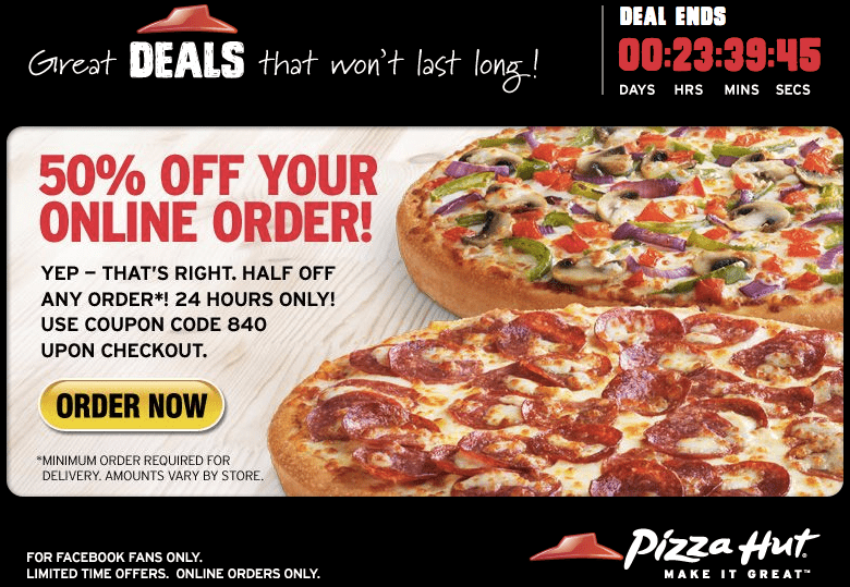 Pizza Hut Canada Promo Code: 50% off Today only *Hot ...