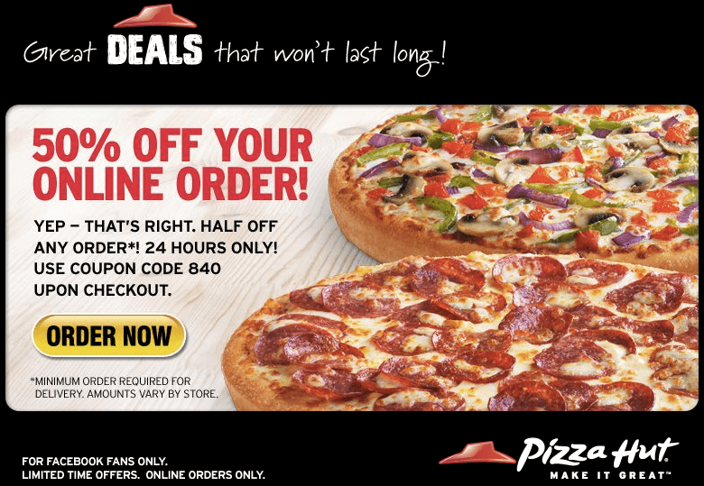 Pizza Hut Canada Promo Code 50 off Today only *Hot* Canadian